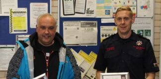 Rhayader Firefighters Commended for long service and saving a life
