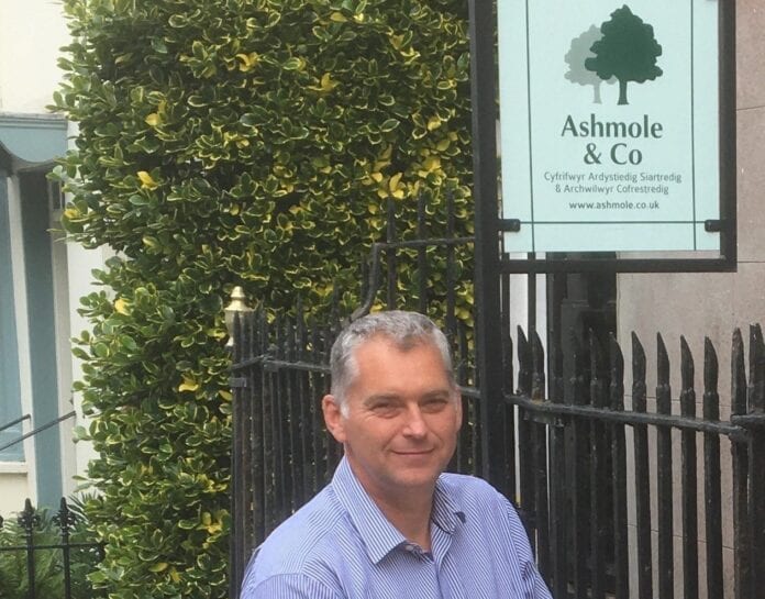 Ian Badham outside Haverfordwest office