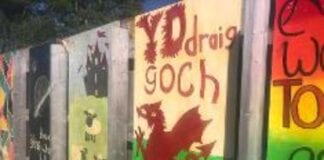 Pupils brighten construction site of new school