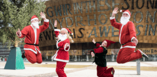 Santas on the run goes freestyle! Virtual running event to support Welsh Hearts, the heart Charity for Wales.