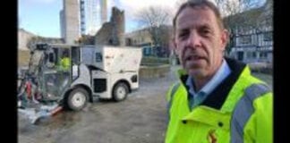 Mini clean machines get to work in the city centre
