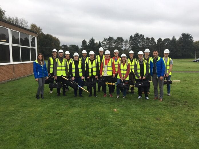 Cyfle Shared Apprenticeship recruits pictured before COVID-19