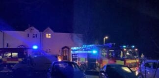 Candles cause property fire near Llandrindod Wells