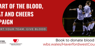 Match of the Day: Welsh Blood Service teams up with FAW’s Cymru Leagues & WPWL urging Haverfordwest County AFC supporters to save lives