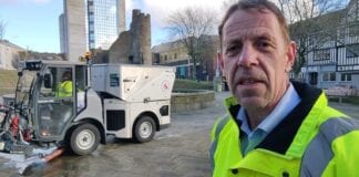 Mini clean machines get to work in the city centre