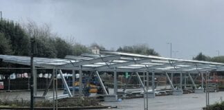 Solar car parking canopies installed as part of energy efficiency project