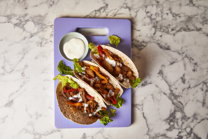 All Chopped Smoky Beef Fajitas