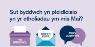 Sut byddwch yn pleidleisio yn yr etholiadau ym mis Mai?