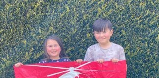 Siblings raised £600 by Walking 20 Miles for Lifesaving Helicopter Charity