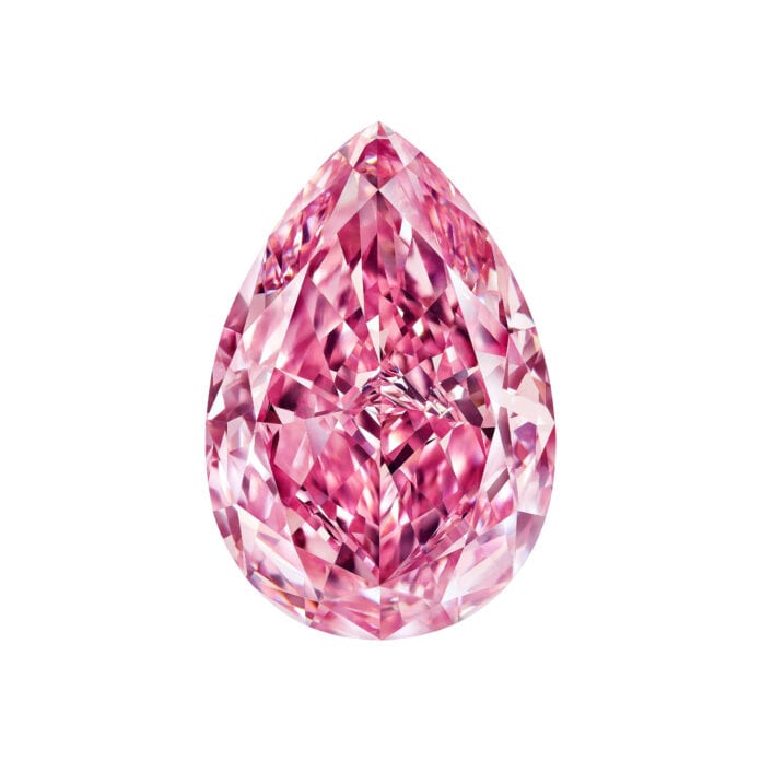 a pear shape pink diamond by Graff