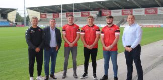 Salford welcome first three players through Wales Rugby League and Coleg y Cymoedd partnership