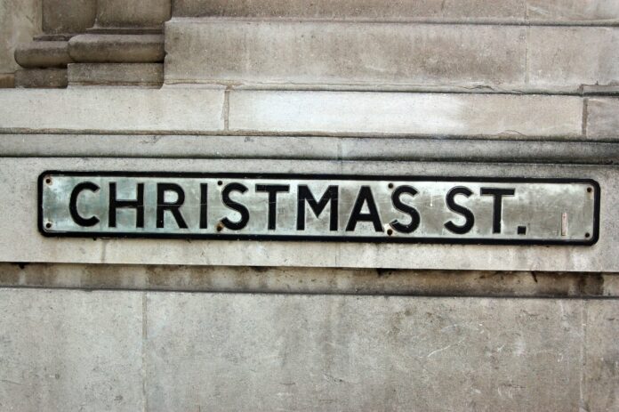 Christmas Street roadsign A roadsign for Christmas Street in Bristol.