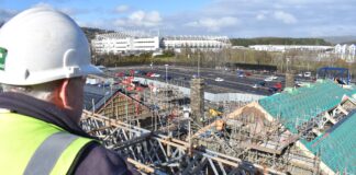 Work continues on the Hafod-Morfa Copperworks site that’s due to become a new visitor attraction for Penderyn Whisky this year.