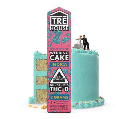 D8+D9+D10+THC-O Vape Pen - Indica - Wedding Cake