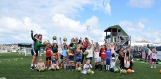Award-winning girls’ football camps back at Aber Town this half-term