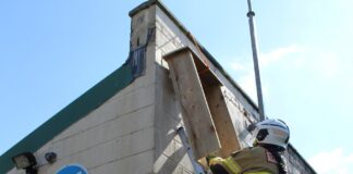 Firefighters Swift-ly Install Nesting Box