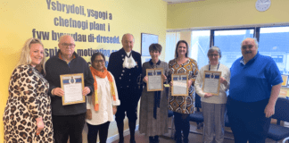 Community Volunteers for the Blaenau Gwent and Caerphilly Youth Offending Service Receive High Sheriff of Gwent Awards