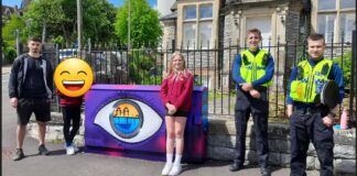 Pupils’ art brightens up Penarth as part of a South Wales Police project