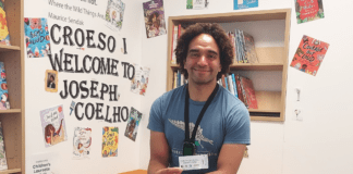 The Waterstones Childrens Laureate for 2023, Joseph Coelho, visits Caerphilly Library