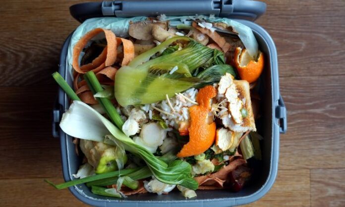 A-full-food-waste-bin