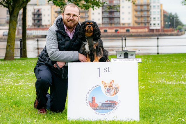 Winner of SDOTY Coco, who entered the event with Jack Sargeant, Welsh Labour MS for Alyn and Deeside