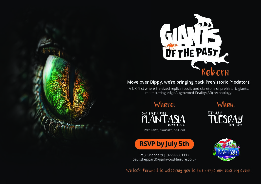 Giants of the Past: UK-First Augmented Reality (AR) Exhibit launching at Plantasia Tropical Zoo