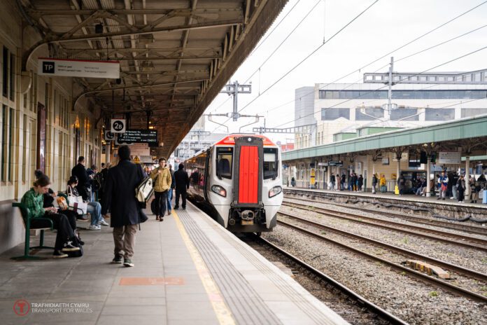 Passengers at Cardiff Central