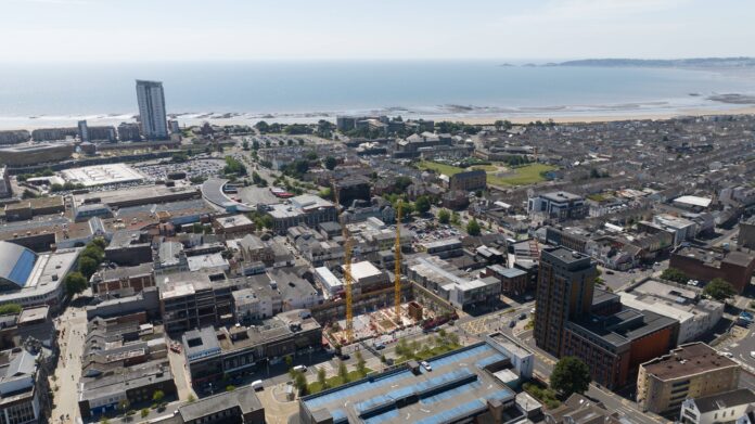 Swansea city centre aerial