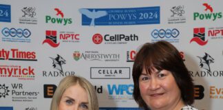 Charlotte cleans up as the judges’ pick at the Powys Business Awards