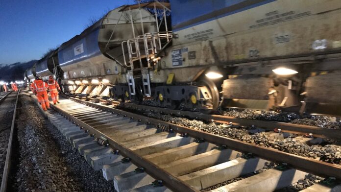 Stock picture of track renewal