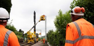 Engineering work to prepare for the electrification of the Coryton line