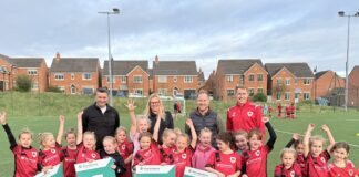 Housebuilder donation helps Coity girls’ football team thrive